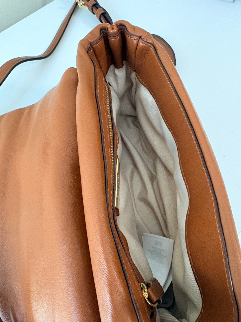 Lauren Ralph Lauren Sophee Soft Leather Pillow Flap Crossbody Bag - Picture 7 of 8